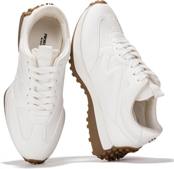 Project Cloud Trendy Sneakers for Women - Memory Foam and Non-Slip Comfortable Casual Ladies Shoes for Womens Fashion Sneakers - Lightweight Lace-up Shoes (Lecco)