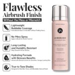 Jerome Alexander MagicMinerals AirBrush Foundation – 2 Piece Set with Airbrush Foundation and Kabuki Brush - Spray Makeup with Anti-aging Ingredients for Smooth Radiant Skin - Light Medium - Image 2