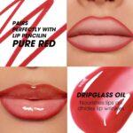 Hyesamyo Dark Red Lip Gloss Lip Liner Set, Lip kit with Lip Oil Lip Liner, Lip Plumer Gloss lip liner Pencil Waterproof Long Lasting Smudgeproof (12# dark red) - Image 2