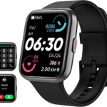 Tensky Smart Watch for Men/Women Android & iPhone, Alexa Built-in, 1.8" Touch Screen Fitness Tracker with Answer/Make Calls, 3ATM Waterproof Heart Rate/Sleep/SpO2 Monitor, Pedometer, 100+ Sport Modes