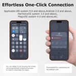 Vlog Selfie Monitor Screen for iPhone 17 Series & Android, Wireless Magnetic Built-in Speaker 4K/1080P Phone Back Camera Monitor with Remote Control for Live Stream TikTok (White) - Image 9