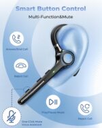 Ngsod Bluetooth Headset V5.4, Bluetooth Earpiece with 500mAh Charging Case, 50H Talk Time Wireless Headset with Mic for Computer Cell Phones, Hands Free Noise Canceling Headphones for Work Trucker - Image 9