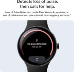 Google Pixel Watch 4 (41mm) - Android Smartwatch - Heart Rate and Sleep Tracking - 30-Hour Battery - Fitness Tracking - Google AI - Matte Black Aluminum Case - Obsidian Active Band - LTE (2025 Model) - Image 8