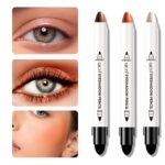 ADMD Eyeshadow Stick Set Dual-Ended Colorful Pencil Crayon Creamy 2-in-1 Eyeshadow & Blending Brush for Easy Looks Shimmer Eye Shadow Sticks 3Colors - Image 8