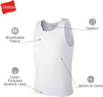 Hanes Boys’ Tank Cotton Undershirt, EcoSmart, 10 Pack, White - Image 4