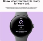 Google Pixel Watch 3 (41mm) 2024 Model - Android Smartwatch, Heart Rate Tracking, Fitbit Advanced Running, Fitness Insights, 24-Hour Battery - Matte Black Aluminum Case - Obsidian Band - Wi-Fi - Image 6
