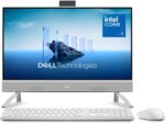 Dell 24 All-in-One Desktop ec24250-23.8-inch FHD Display, Intel Core 3 Processor 100U, Intel Graphics, 8GB DDR5 RAM, 512GB SSD, Windows 11 Home, Onsite Service+6 Months Retail Migrate - White