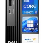 Dell Pro Micro QCM1250 Mini Desktop Computer, New OptiPlex Version AI PC for Business&Home, Intel Core i5-14500T, 32GB DDR5, 1TB PCIe+500GB External SSD, Dual 4K Display Support, USB-C, Win11