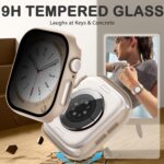 Adorve Privacy Case for Apple Watch Series 10 42mm Screen Protector, Anti-Spy Cover for iWatch Series 11 10 42 mm, 8 Pack, Black Clear Pink Starlight Rose Pink Pine Green Milk Tea Smoke Violet - Image 3