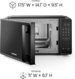 Chefman Countertop Microwave Oven 0.7 Cu. Ft., 700 Watts with 10 Power Levels, 6 Cooking Presets with One-Touch Express Cook, Eco Mode, Child Safety Lock, & Mute Button - Black - Image 7