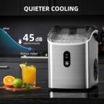 Antarctic Star Nugget Ice Maker Countertop with Soft Chewable Ice, Portable Sonic Ice Maker with Basket and Scoop, Removable Top Cover, Auto-Cleaning for Home/Party/RV/Camping (Stainless Steel Silver) - Image 6