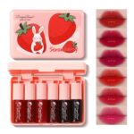 Eakroo 6 Colors Lip Tint Stain Mini Liquid Lipstick, Lip Gloss for Women, Blush for Cheeks, Lip Stain Long Lasting Waterproof, Lip Makeup, Cute Stuff, Non-Stick Cup, High Pigment, Vivid Color