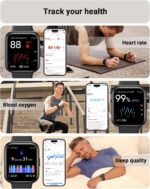 Tensky Smart Watch for Men/Women Android & iPhone, Alexa Built-in, 1.8" Touch Screen Fitness Tracker with Answer/Make Calls, 3ATM Waterproof Heart Rate/Sleep/SpO2 Monitor, Pedometer, 100+ Sport Modes - Image 4