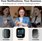 Adorve Privacy Case for Apple Watch Series 10 42mm Screen Protector, Anti-Spy Cover for iWatch Series 11 10 42 mm, 8 Pack, Black Clear Pink Starlight Rose Pink Pine Green Milk Tea Smoke Violet - Image 2