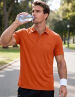 MAGCOMSEN Polo Shirts for Men with Pocket Short Sleeve Collared Golf Shirts Quick Dry Pique Performance Athletic Summer - Image 3