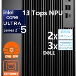 Dell Pro Tower Plus Desktop Computers, Intel Core Ultra 5 235 (13 Tops NPU, 14 cores, up to 5.0GHz), 16GB DDR5 RAM, 512GB PCIe SSD, DVDRW, WiFi Adapter, RJ-45, 3 DisplayPort, 2 Type-C, Windows 11 Pro