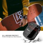 2 Pack Case with Tempered Glass Screen Protector for Apple Watch SE(2023) Series 6/5/4/SE 40mm,JZK Slim Guard Bumper Full Coverage Hard PC Protective Cover HD Ultra-Thin Cover for iWatch 40mm,Clear - Image 4