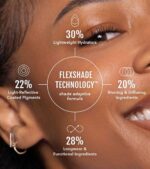 No Makeup Makeup Long-Lasting Lightweight Foundation & Brush Duo | Cruelty-Free, Fragrance-Free, Buildable, Transfer-Proof Makeup (Dark) - Image 8