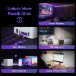 Beelink Me Mini, Mini PC NAS, Intel N95 CPU, 12GB LPDDR5, 1TB PCIe SSD, 6*M.2 PCIe3.0 SSD Slots(MAX 24TB), Dual 2.5G LAN/WiFi6/BT5.2/USB3.2/HDMI, HTPC, Private Cloud, Soft Router, Storage Solution - Image 9