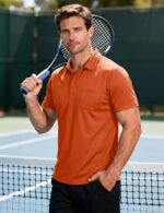 MAGCOMSEN Polo Shirts for Men with Pocket Short Sleeve Collared Golf Shirts Quick Dry Pique Performance Athletic Summer - Image 2