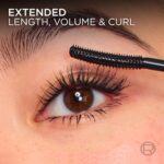 L'Oreal Paris Extensionist Mascara, Lengthening, Volumizing, and Curling Formula For a Lash Extension Eye Makeup Look, Washable Blackest Black - Image 6
