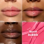 e.l.f. Glow Reviver Plumping Lip Oil, Tinted Lip Plumper For A High-Shine, Plump Finish, Infused With Jojoba Oil, Vegan & Cruelty-Free, Burst Bubble - Image 3