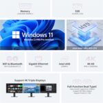 DreamQuest Mini PC Windows 11 Pro Preloaded, Intel N95 (up to 3.4GHz) Mini Desktop Computers 12GB DDR5 512GB SSD, 2*USB C, 2*HDMI, 4*USB 3.2, LAN,WiFi 6, Bluetooth5.3, Support 4K 60Hz - Image 2