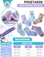 ProEtrade Merino Wool Socks for Kids Toddlers Boys Girls Thick Thermal Warm Winter Hiking Heavy Cozy Crew Socks 6 Pack - Image 5