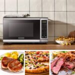 BLACK+DECKER EM720CB7 Digital Microwave Oven with Turntable Push-Button Door, Child Safety Lock, 700W, Stainless Steel, 0.7 Cu.ft - Image 4