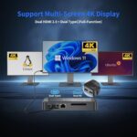 DreamQuest Q5 Mini PC Windows 11 Pro [High-Speed DDR5], Intel 12th N95(Up to 3.4GHz),Mini Desktop Computer 12GB DDR5 RAM 512GB M.2 SSD Supports 2*USB C |2*HDMI 4k@60Hz |4*USB 3.2 |LAN| WiFi 6 | BT5.3 - Image 5