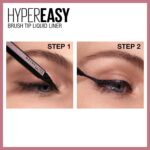 Maybelline Hyper Easy Liquid Pen No-Skip Eyeliner, Satin Finish, Waterproof Formula, Pitch Black, 0.018 Fl Oz - Image 6