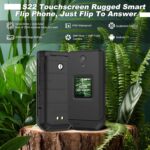 Unifone S22 Smart Flip Phone (16GB) 2.8" Touchscreen Rugged Cell Phone Android 11, IP68 Water Resistant, 4G LTE GSM Single Nano Slot, Compatible with T-Mobile, AT&T (Black) - Image 2