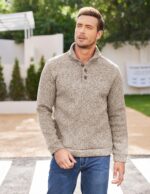 COOFANDY Men's Casual Slim Fit Pullover Sweater Knitted Thermal Sweatshirt - Image 2