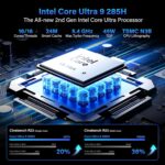 GEEKOM GT15 Max Ai Mini PC, with Intel Core Ultra 9 285H&Arc 140T GPU (99 Tops), 32GB DDR5 (Not LPDDR), 1TB SSD, Windows 11 Pro, WiFi 7, Dual 2.5GbE, USB4, 8K, Desktop Computer for Home Office&Gaming - Image 3