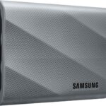 Samsung T9 2TB, Portable SSD, up to 2000MB/s, USB 3.2 Gen 2x2 (20Gbps) NVMe, Rugged, for Photographers, Content Creators and Gaming, External Solid State Drive (MU-PK2T0G/WW) Gray