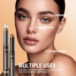 LANGMANNI 8Colors Dual-Ended Cream Eyeshadow Stick Set – Silky Smooth, Waterproof & Transfer-Proof, Built-in Blender Brush, All-Day Matte & Shimmer Wear Eye Makeup(#A) - Image 3