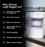 GE Profile Opal 2.0 Ultra Nugget Ice Maker with Side Tank and Scale Inhibiting Filter, Scoop Included, 38 lbs in 24 Hours, Pellet Ice Machine with WiFi & Smart Connected, Stainless Steel - Image 10