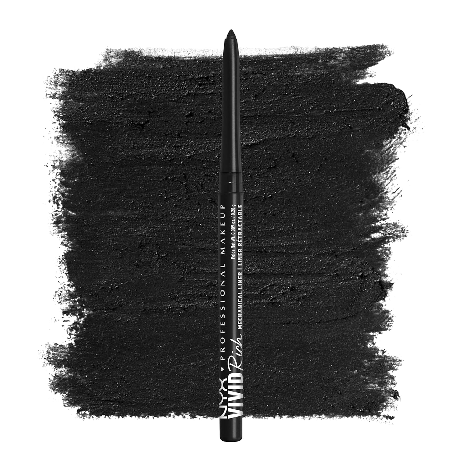 NYX PROFESSIONAL MAKEUP Mechanical Eye Pencil,Vivid Rich Mechanical, Creamy Retractable NYX PROFESSIONAL MAKEUP Mechanical Eye Pencil,Vivid Rich Mechanical, Creamy Retractable Eyeliner - Always Onyx, Black Eyeliner