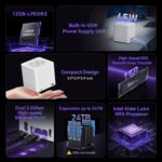 Beelink Me Mini, Mini PC NAS, Intel N95 CPU, 12GB LPDDR5, 1TB PCIe SSD, 6*M.2 PCIe3.0 SSD Slots(MAX 24TB), Dual 2.5G LAN/WiFi6/BT5.2/USB3.2/HDMI, HTPC, Private Cloud, Soft Router, Storage Solution - Image 2