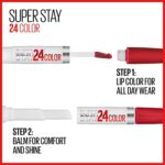 Maybelline Super Stay 24, 2-Step Liquid Lipstick Makeup, Long Lasting Highly Pigmented Color with Moisturizing Balm, Very Cranberry, Ruby Red, 1 Count - Image 4