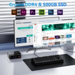 Beelink Ser5 Pro mini PC, AMD Ryzen 5 5500U (Up to 4.0GHz,6C/12T), 16GB DDR4 500GB PCle SSD，mini Computer Support 4K Triple Display/2.5G LAN/WiFi6/BT5.2, Home/Office W11 Pro Mini Desktop Computer - Image 5