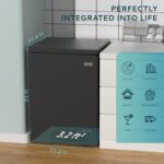 EUHOMY 3.5 Cu.Ft Chest Freezer with Removable Basket, Small Deep Freezer Adjustable 7 Thermostat, Quiet Mini Freezer Free-Standing Top Door, Energy Saving for Apartment/Garage/Basement/Dorm/Home,Black - Image 6