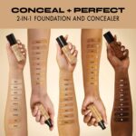 Milani Conceal + Perfect 2-in-1 Foundation + Concealer for a Flawless Complexion, Under Eye Corrector, Cover Redness and Imperfections, Waterproof and Sweatproof - Natural Beige - Image 5