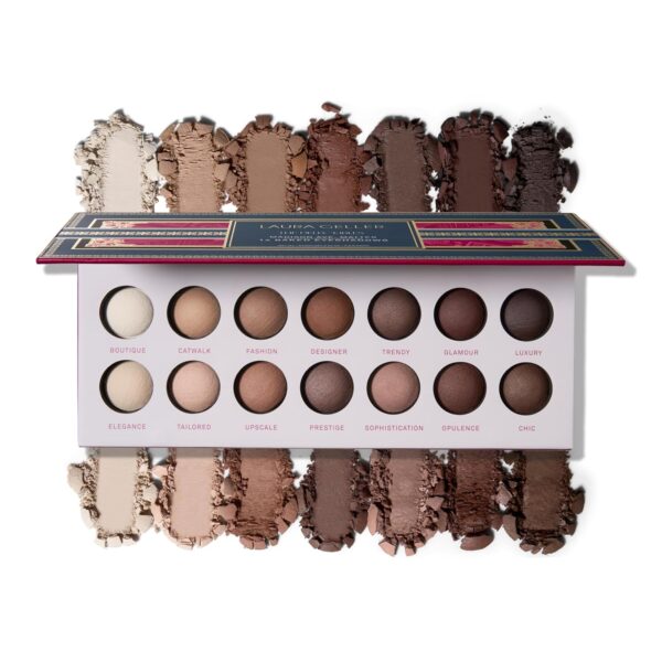 LAURA GELLER NEW YORK The Delectables Madison Ave Mattes Eyeshadow Palette - Includes 14 Matte-Finish Baked Eyeshadows in Stunning Neutral Shades - Long-Lasting Creamy Eyeshadows for Everyday