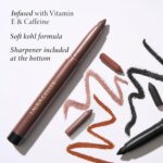 LAURA GELLER NEW YORK Kajal Longwear Kohl Eyeliner Pencil - Smoky Taupe Kohl - Caffeine and Vitamin E - Smooth & Blendable Liner - Built-In Sharpener - Image 3