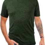 2&5 Pack Men's Sports T Shirts,Crew Neck Breathable Quick-Dry Short Sleeve, Lightweight Gym Tee for Athletic Running Casual