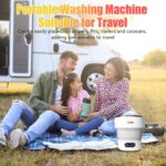 Portable Washing Machine,15L Collapsible Mini Washer with 3 Cleaning Modes Drain Basket Small Foldable Laundry Machine for Travel Camping Dorms RVs Apartments Baby Clothes Underwear Socks Delicates - Image 7
