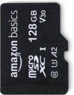 Amazon Basics Micro SDXC Memory Card with Full Size Adapter, A2, U3, Read Speed up to 100 MB/s, 128 GB, Black - Image 2