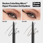 Revlon Gel Eyeliner, ColorStay Micro Hyper Precision Eye Makeup with Built-in Smudger, Waterproof, Longwearing with Micro Precision Tip, 214 Black, 0.002 oz - Image 6