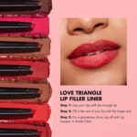 e.l.f. Love Triangle Lip Filler Liner, 2-in-1 Lipliner Pencil For Sculpting & Filling, Long-Lasting Intense Color, Vegan & Cruelty-Free, Mauve - Image 5